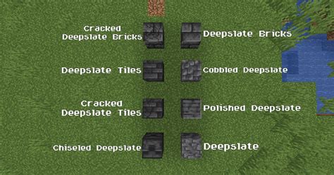 Players have two options for mining deepslate blocks for crafting purposes. . What blocks go good with deepslate